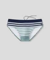 Slip de bain à rayures multicolores: Bleu océan