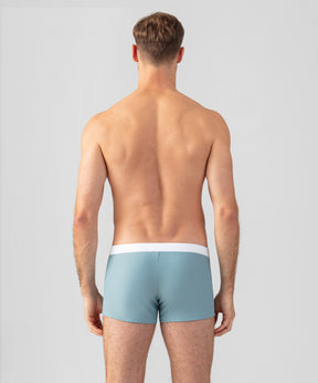 Boxer de bain à ceinture contrastée: Vert de gris