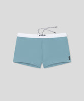 Boxer de bain à ceinture contrastée: Vert de gris