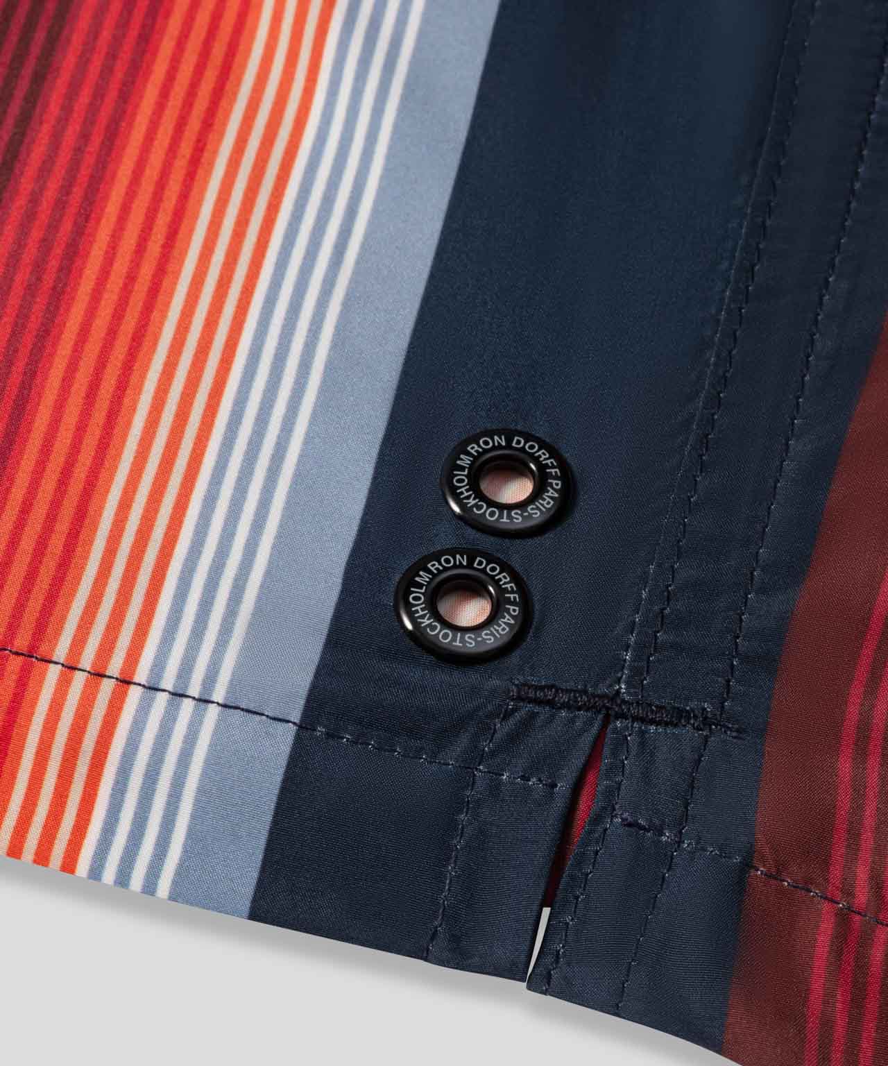 Short de bain à rayures: Bleu marine
