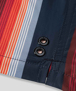 Short de bain à rayures: Bleu marine