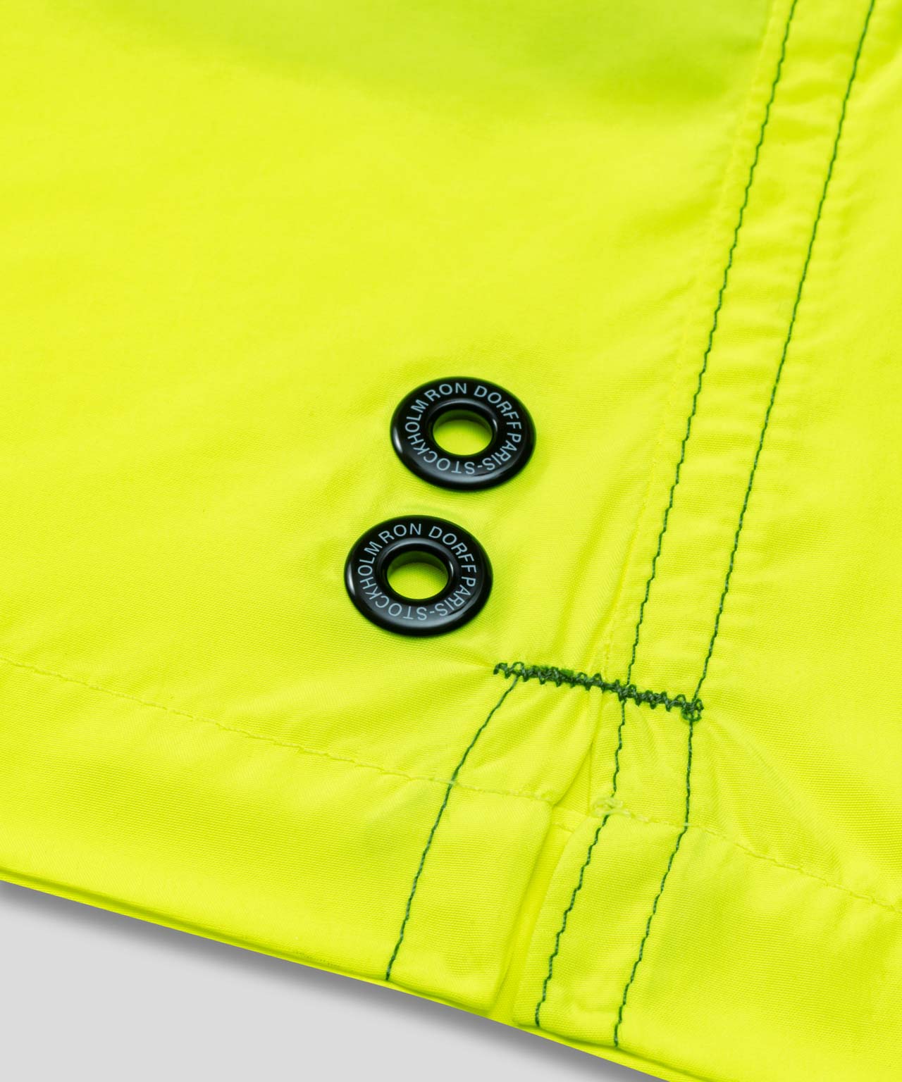 Short de bain bicolore : Cactus/Jaune fluo