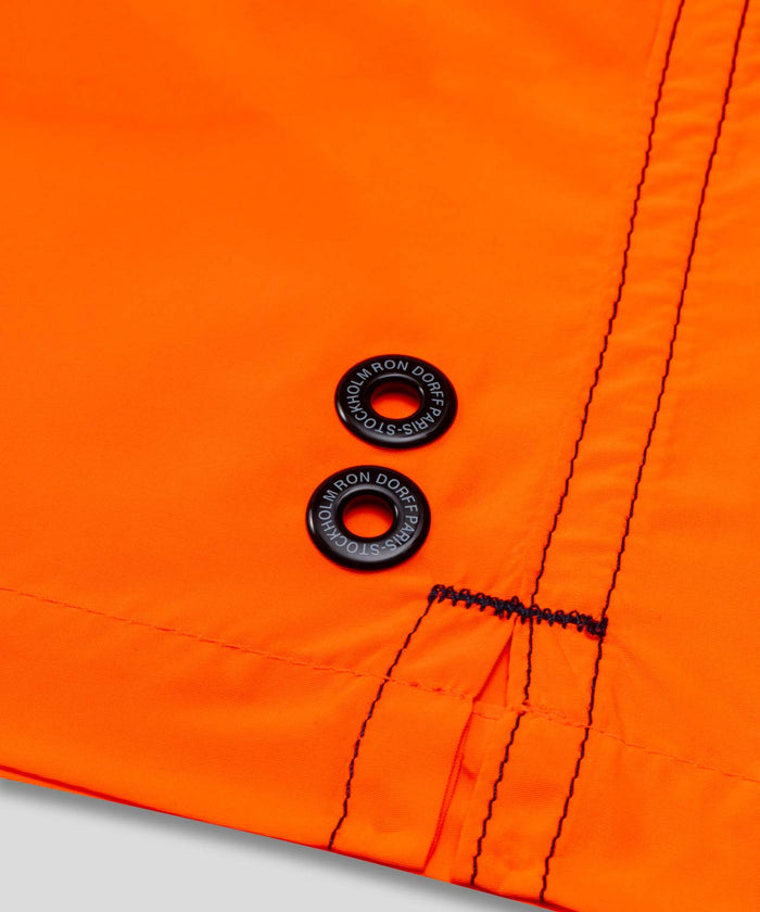 Short de bain Bicolore : Bleu Marine/Orange Fluo