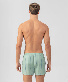 Short de bain à rayures nordiques: Vert d'eau