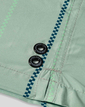 Short de bain à rayures nordiques: Vert d'eau