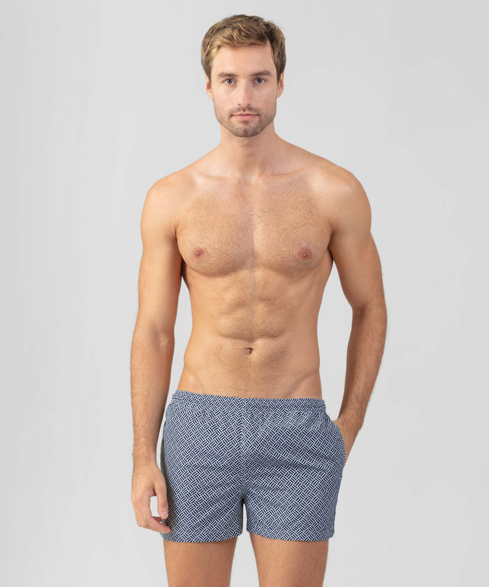 Short de bain avec motif : Marine