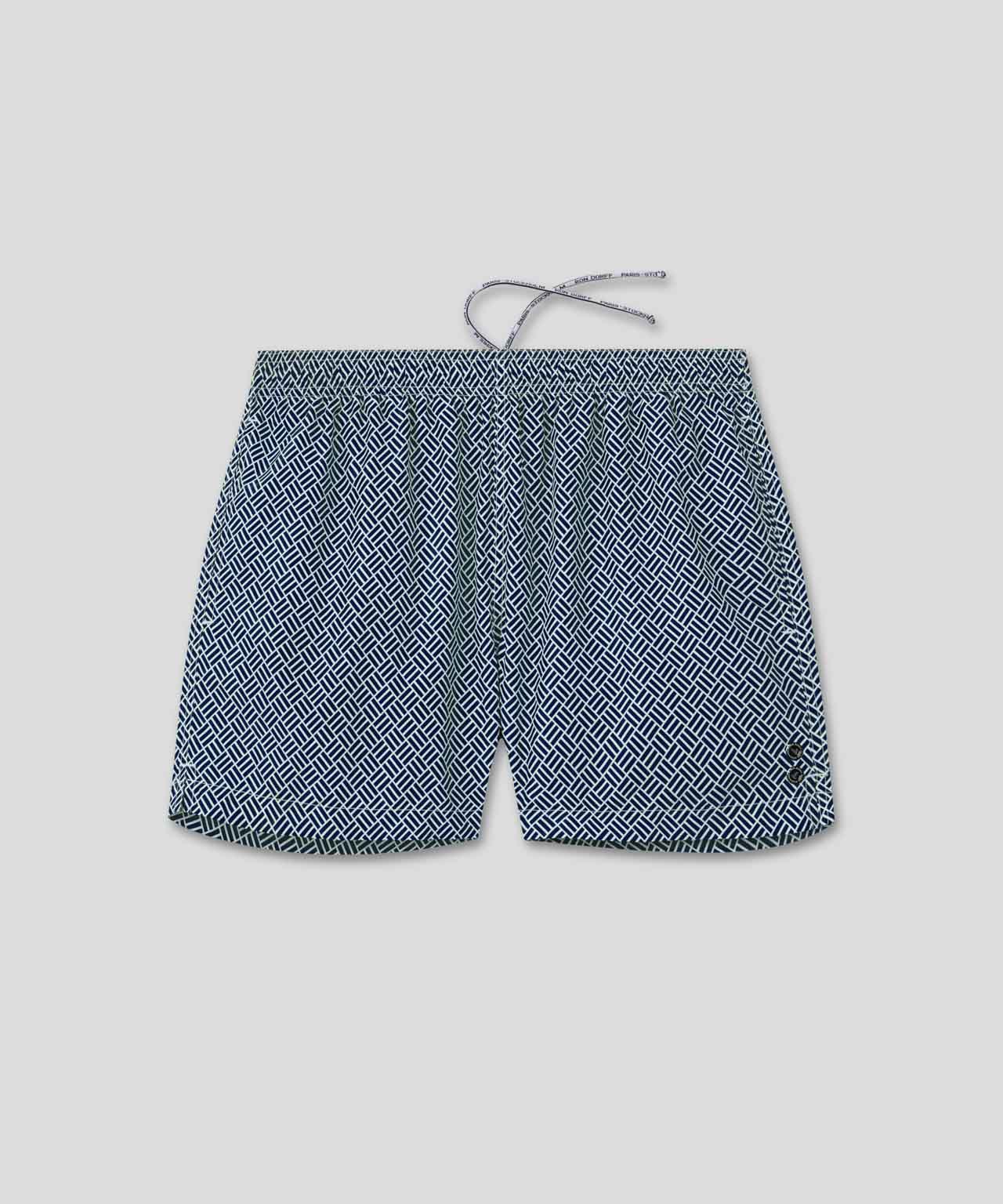 Short de bain avec motif : Marine