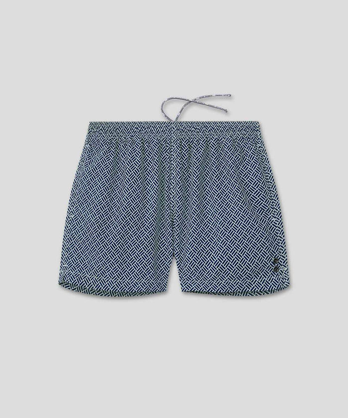 Short de bain avec motif : Marine