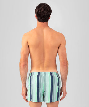 Swim Shorts w. Multico Stripes: Aquamarine