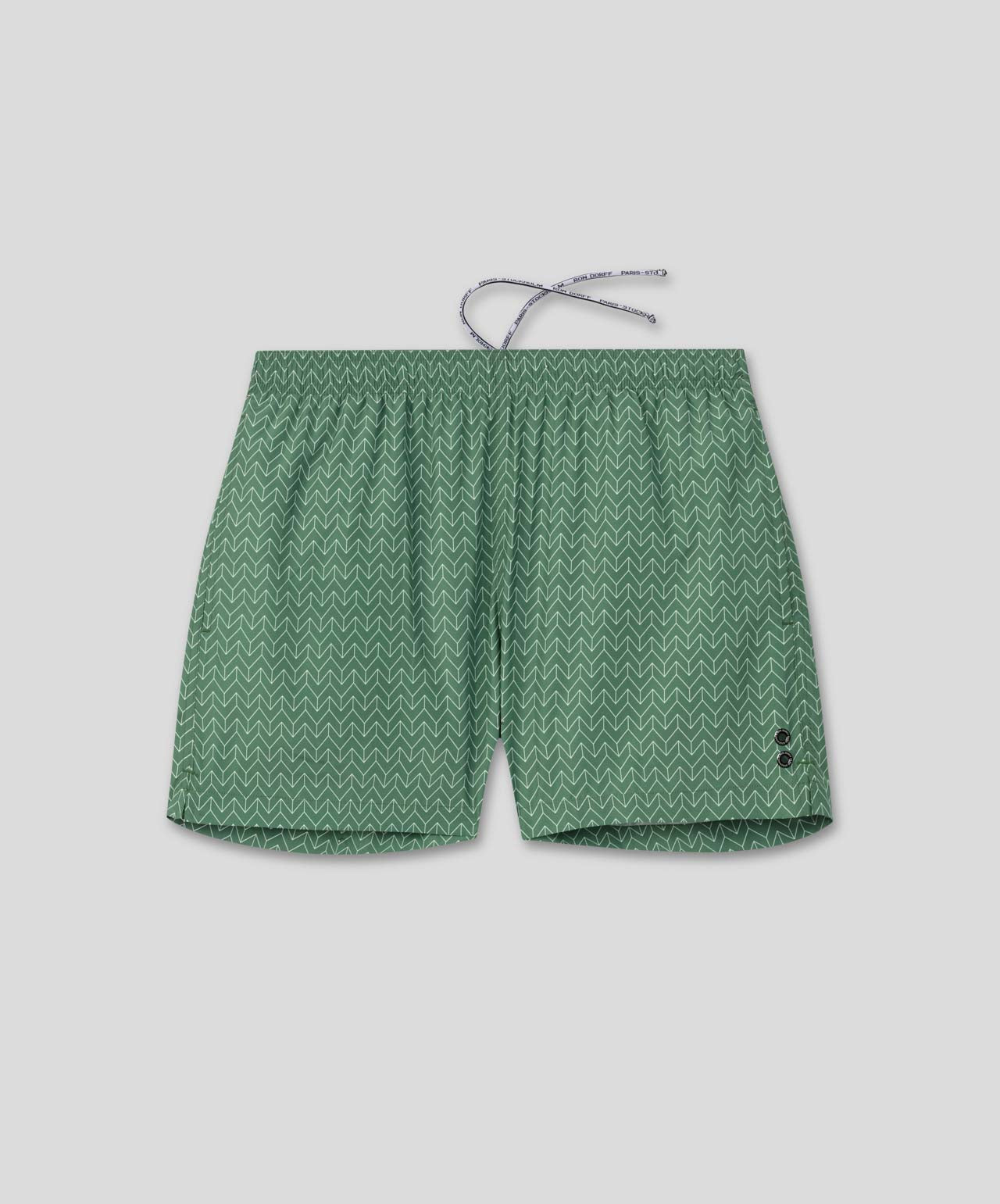 Short de bain avec motif lignes nordiques : Cactus