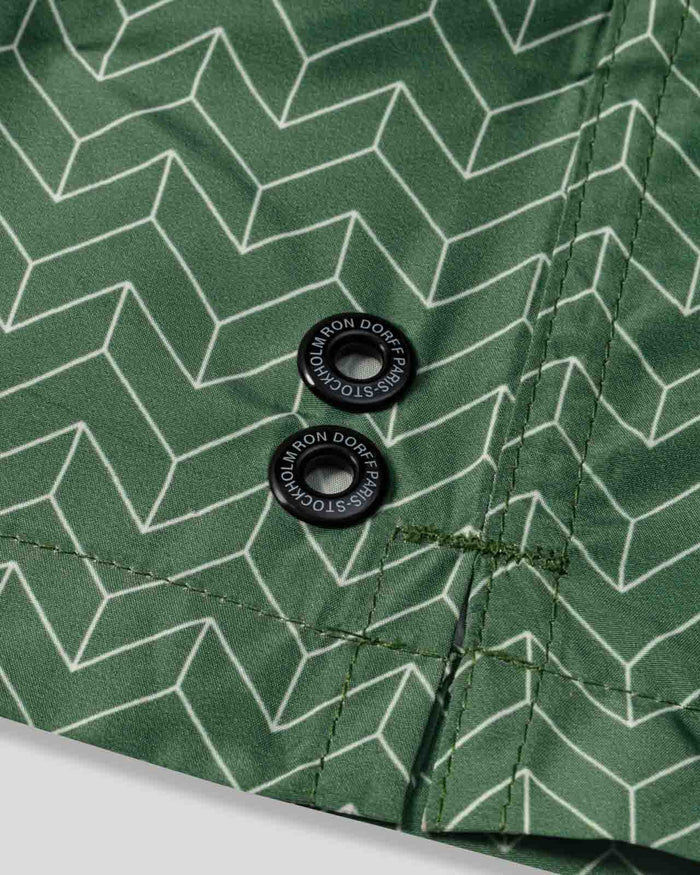 Short de bain avec motif lignes nordiques : Cactus