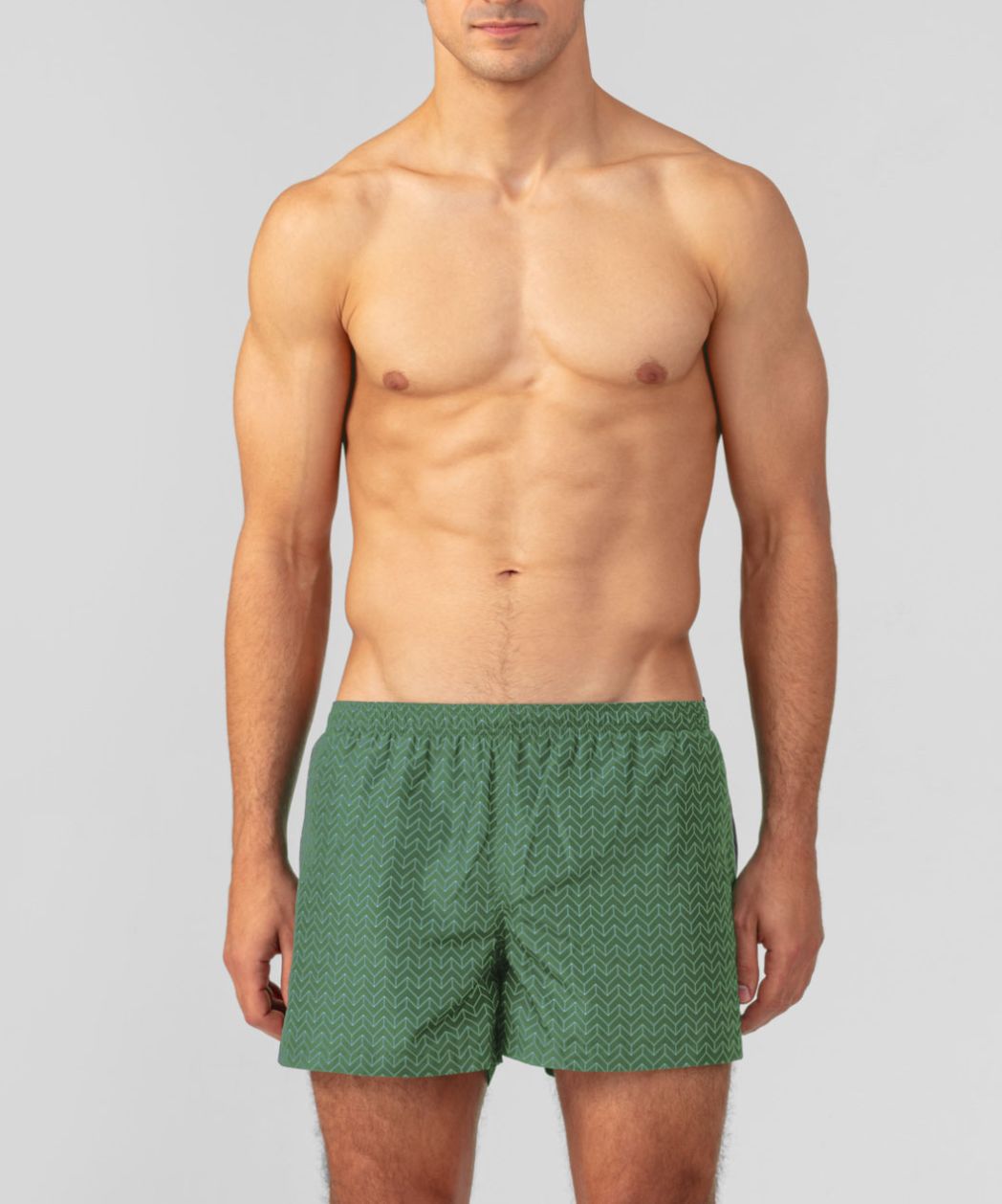 Short de bain avec motif lignes nordiques : Cactus