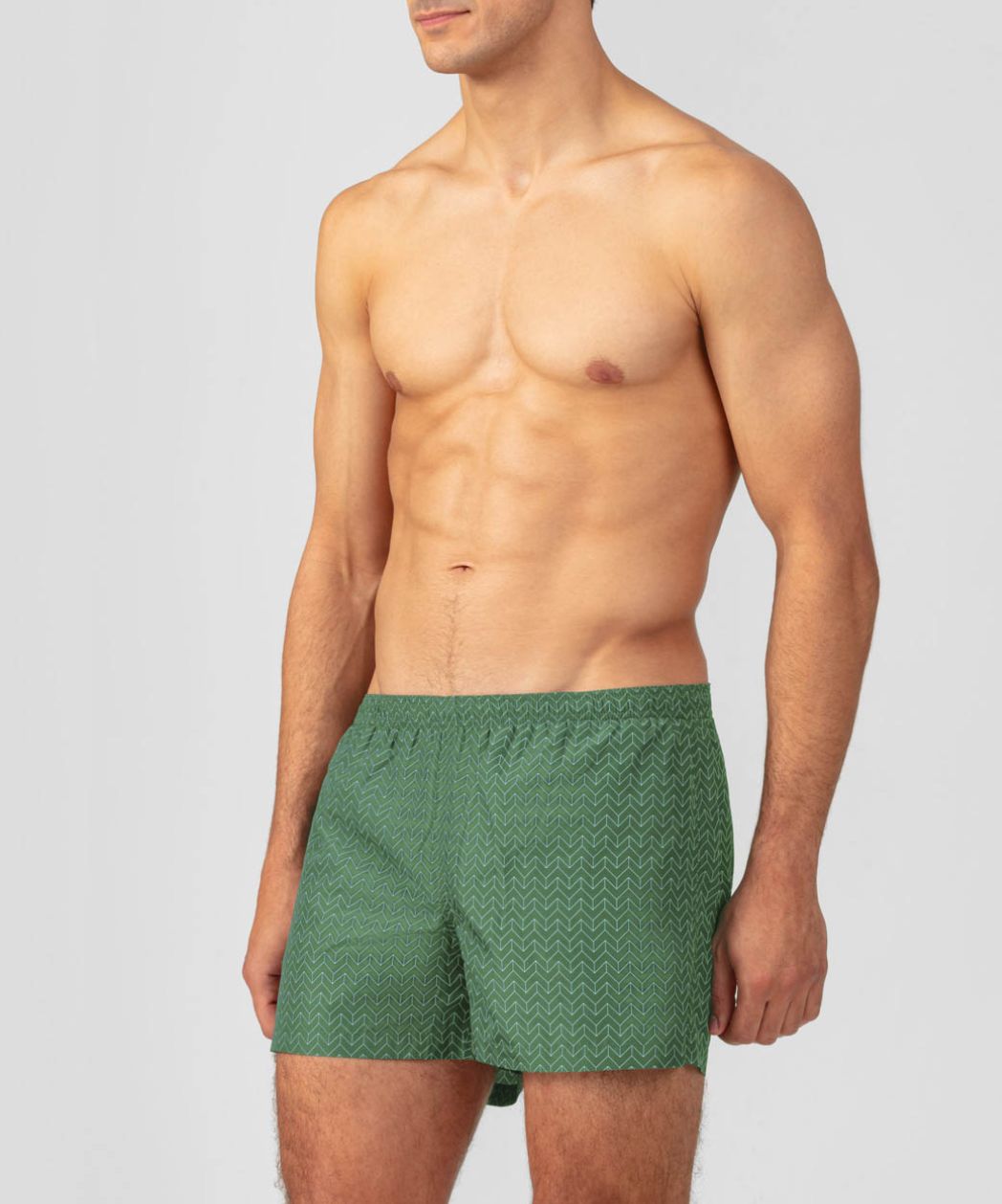 Short de bain avec motif lignes nordiques : Cactus