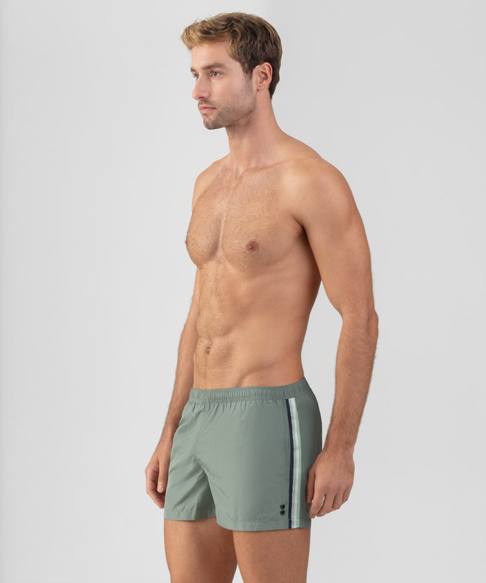 Short de bain à rayures latérales : Aigue-marine