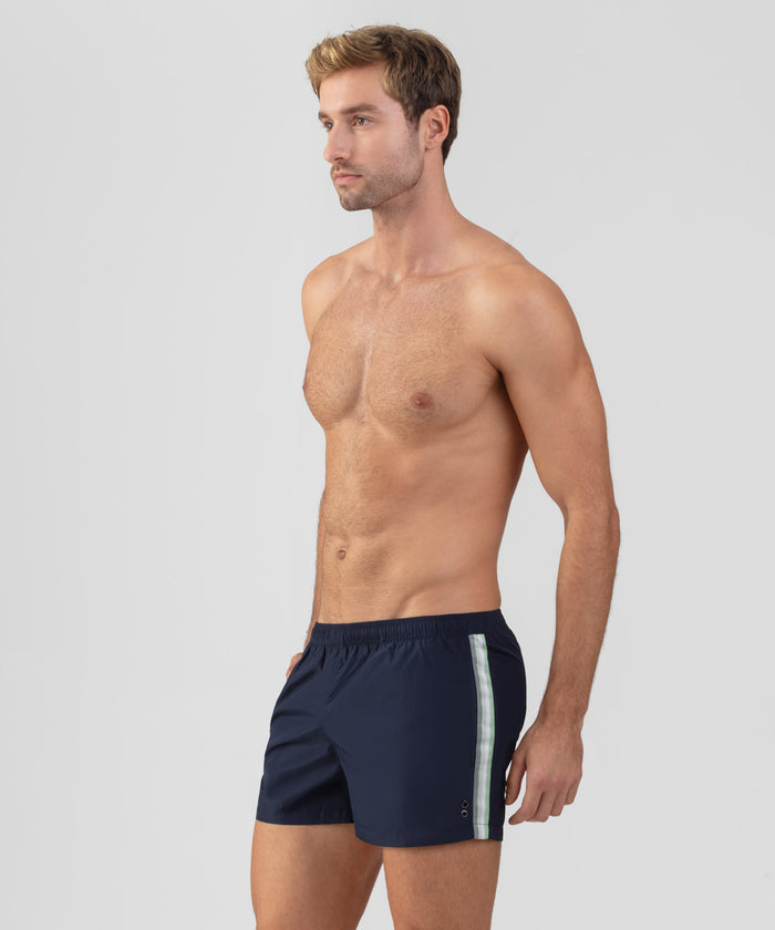Short de bain rayé sur les côtés : marine
