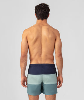 Short de bain à bandes larges: Bleu océan