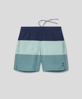 Short de bain à bandes larges: Bleu océan
