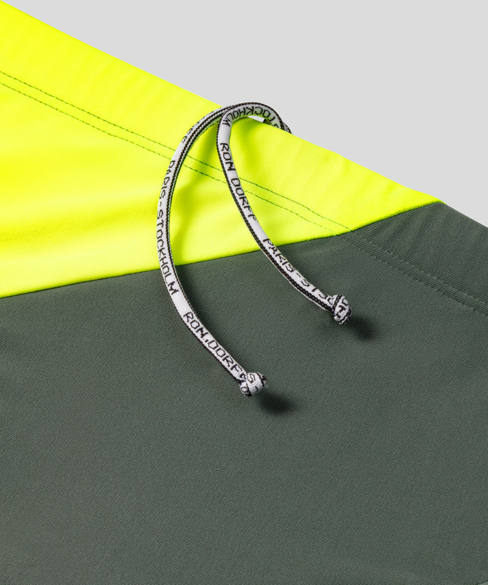 Slip de bain Slim Bicolore : Vert Ombre/Jaune Néon