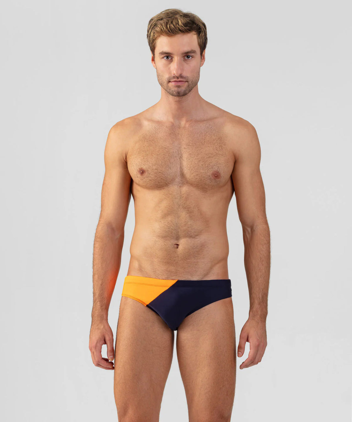 Slim Swim Briefs Bicolor: Navy/Neon Orange