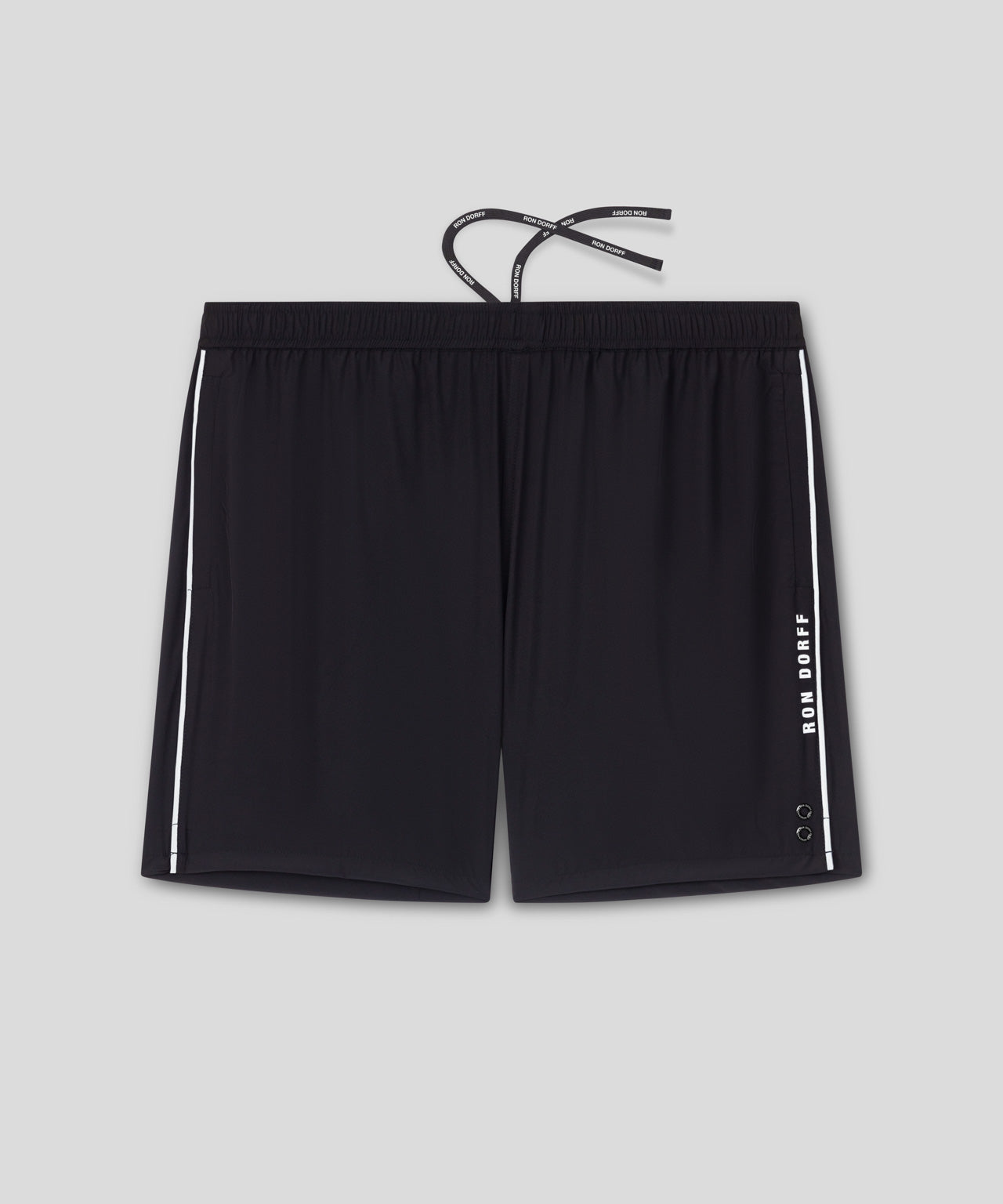 Gym-Shorts mit reflektierender Paspelierung: Schwarz