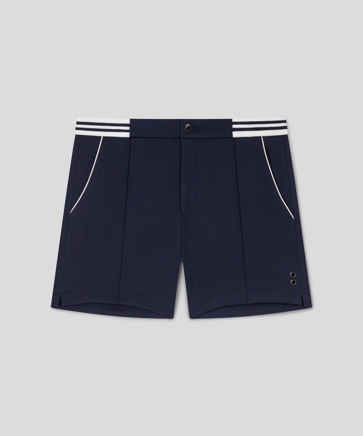 RD Tennis Shorts w. Striped Waist: Navy