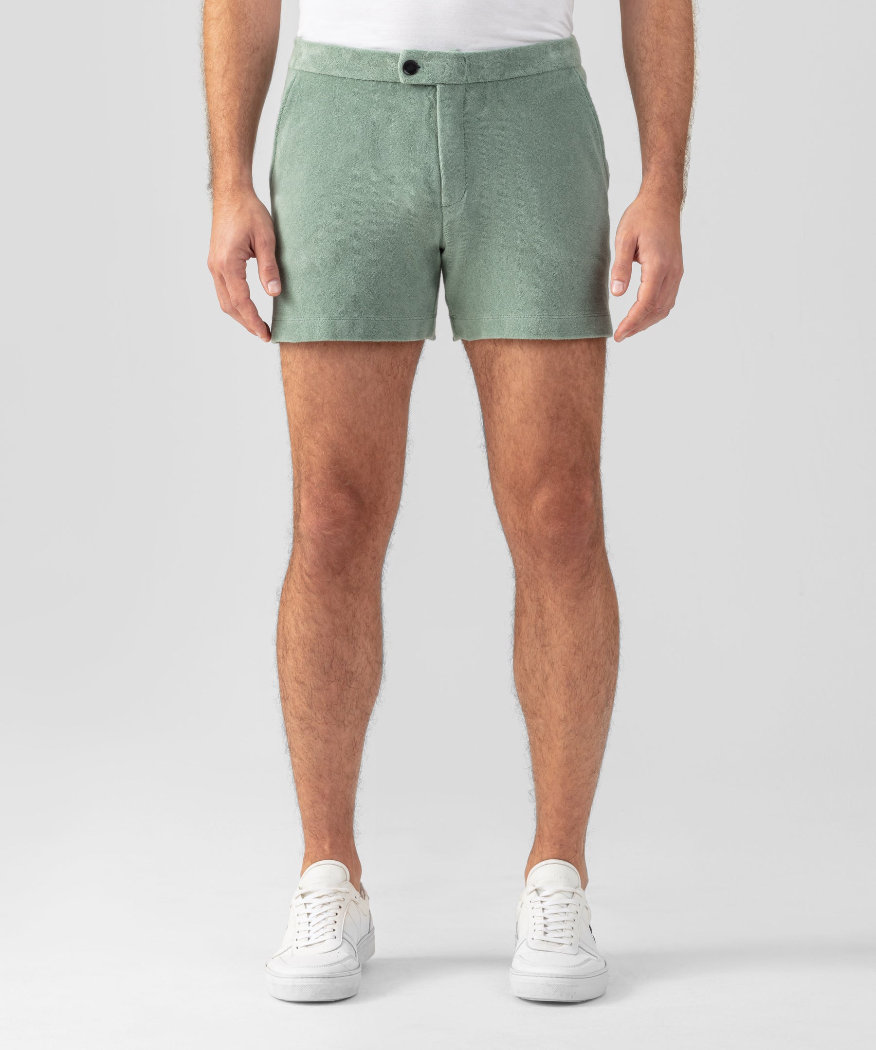 Cotton Terry Tennis Shorts: Aquamarine