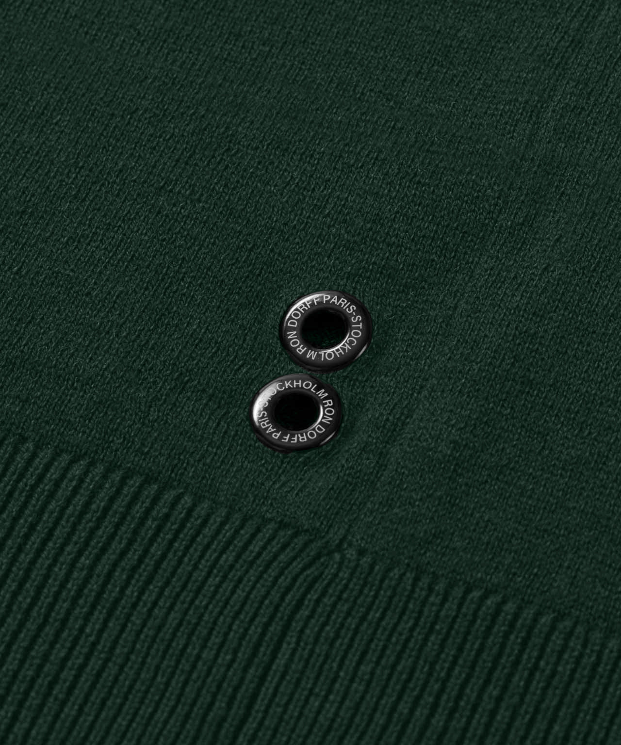 Wool Cotton Sweater w. Lines: Court Green
