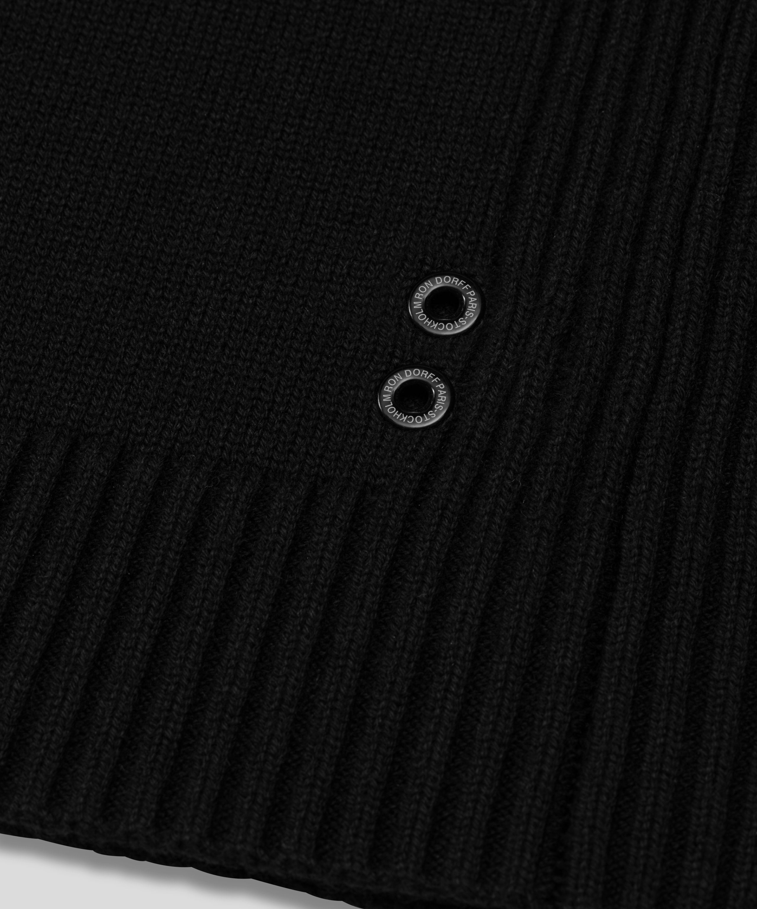 Pull en laine et coton: Noir