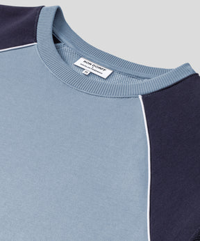 Organic Cotton Sleeveless Sweatshirt: Faded Denim