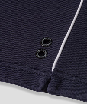 Sweatshirt sans manches en coton organique: Bleu marine