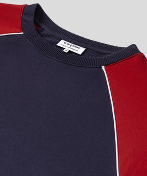 Sweatshirt sans manches en coton organique: Bleu marine