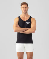 Organic Cotton Tank Top "BEACH BOY": Black