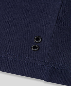 Débardeur en coton organique à rayures: Bleu marine