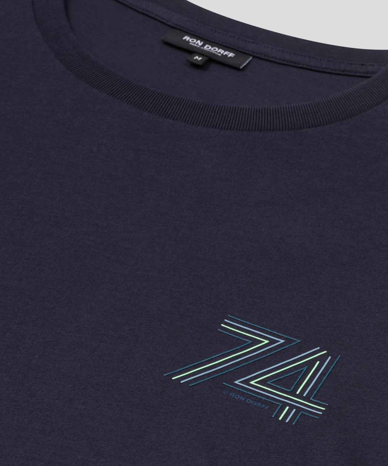 T-shirt en coton organique "74": Bleu marine