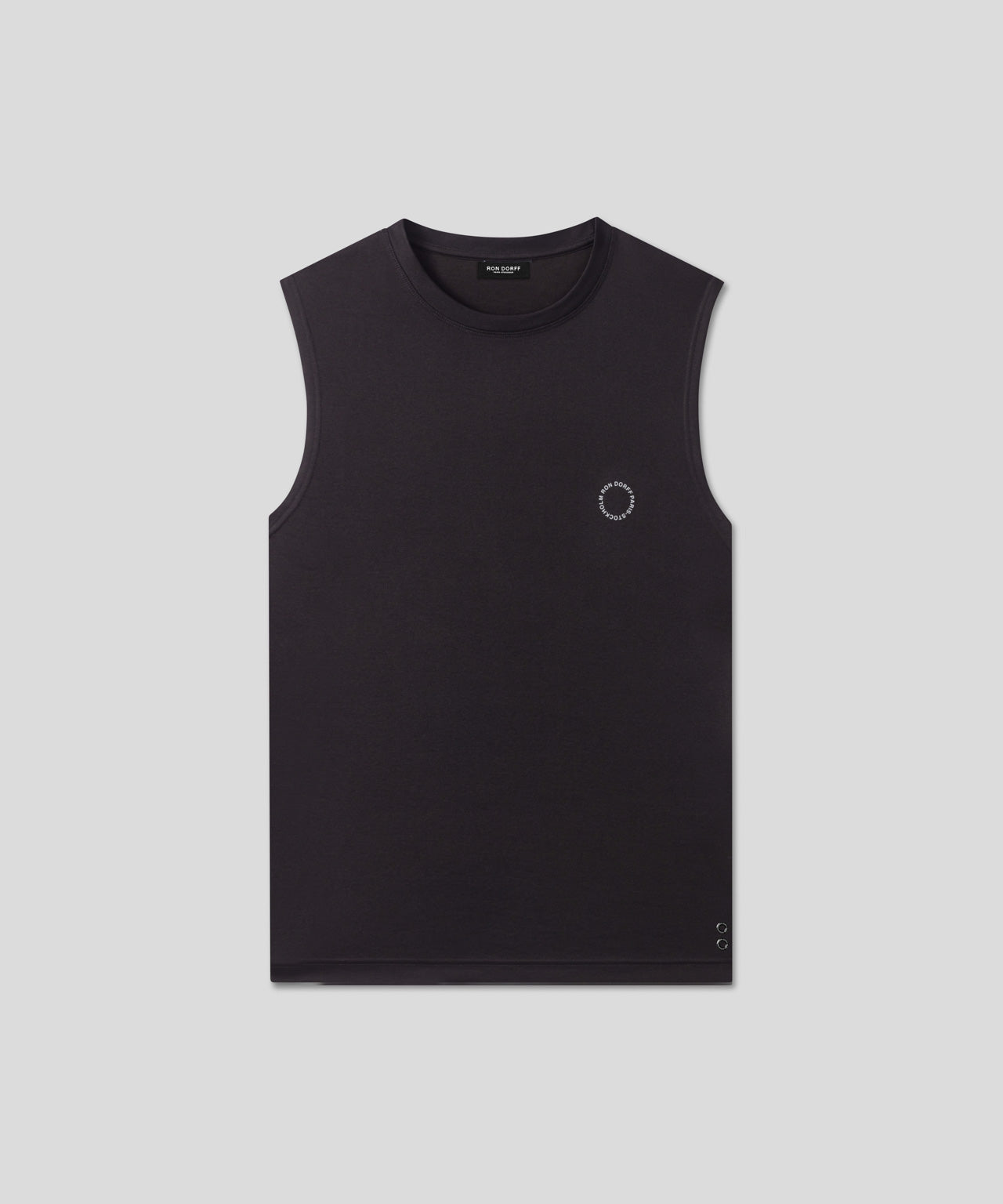 Sport-Tanktops mit reflektierender Paspel: Schwarz