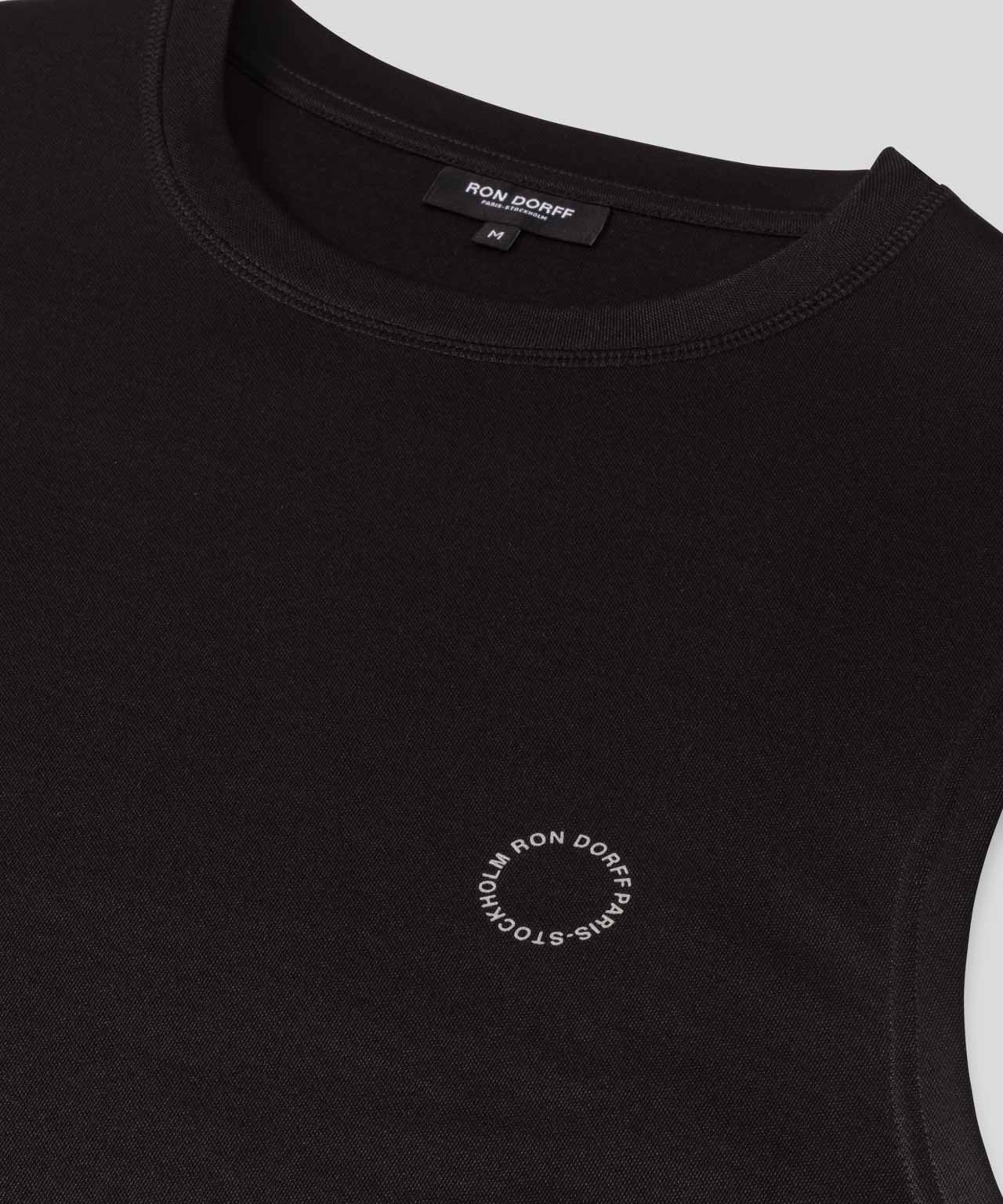 Sport-Tanktops mit reflektierender Paspel: Schwarz