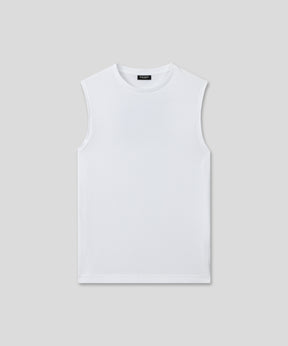 Organic Cotton Sleeveless T-Shirt "74": White