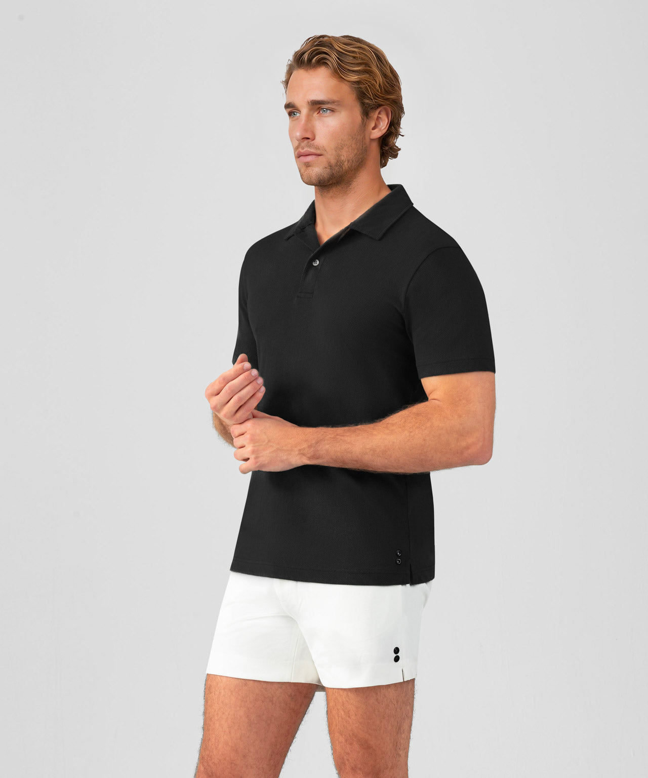 Polo RD en mesh : Noir