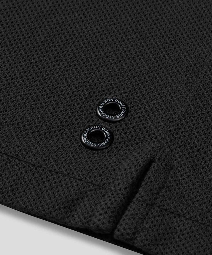 Polo en mesh: Noir