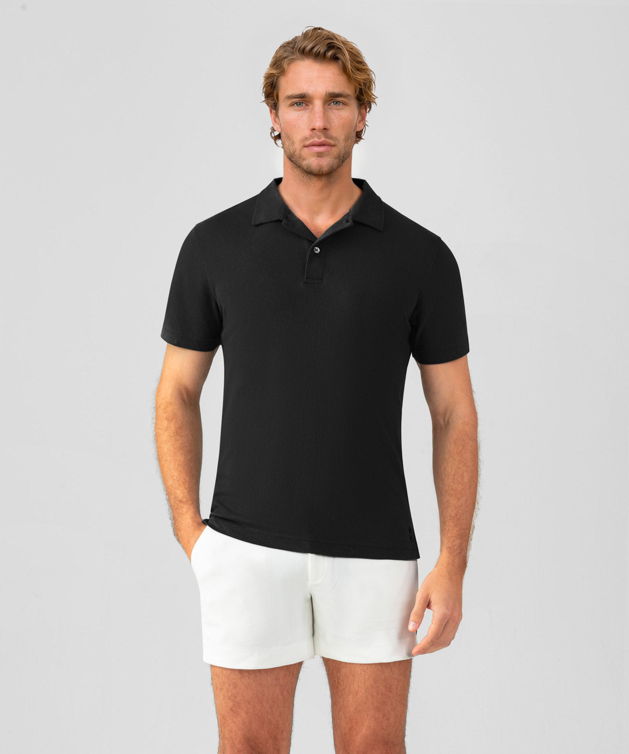 Polo RD en mesh : Noir
