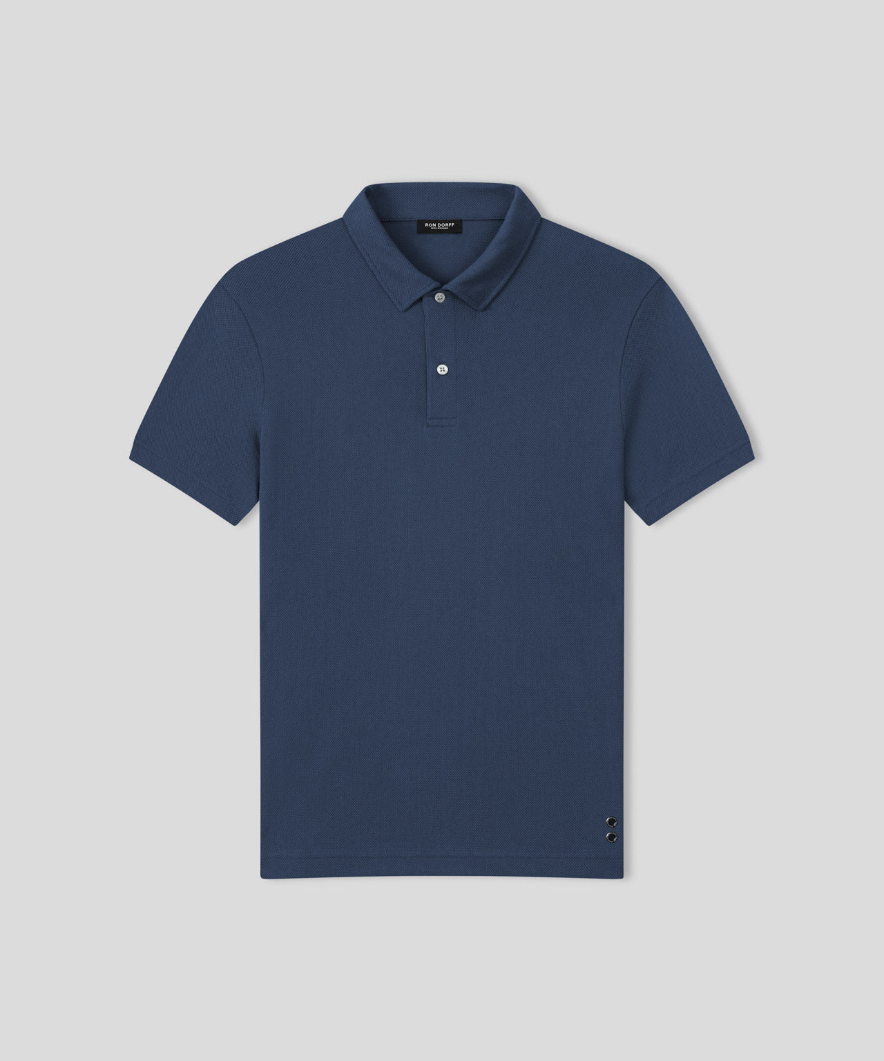 Polo en filet de coton: Bleu océan