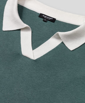 Cotton-Linen Polo: Silver Pine