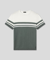 T-shirt en maille bicolore: Vert ombré