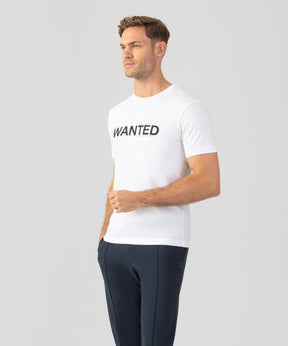 Organic Cotton T-Shirt "WANTED": White