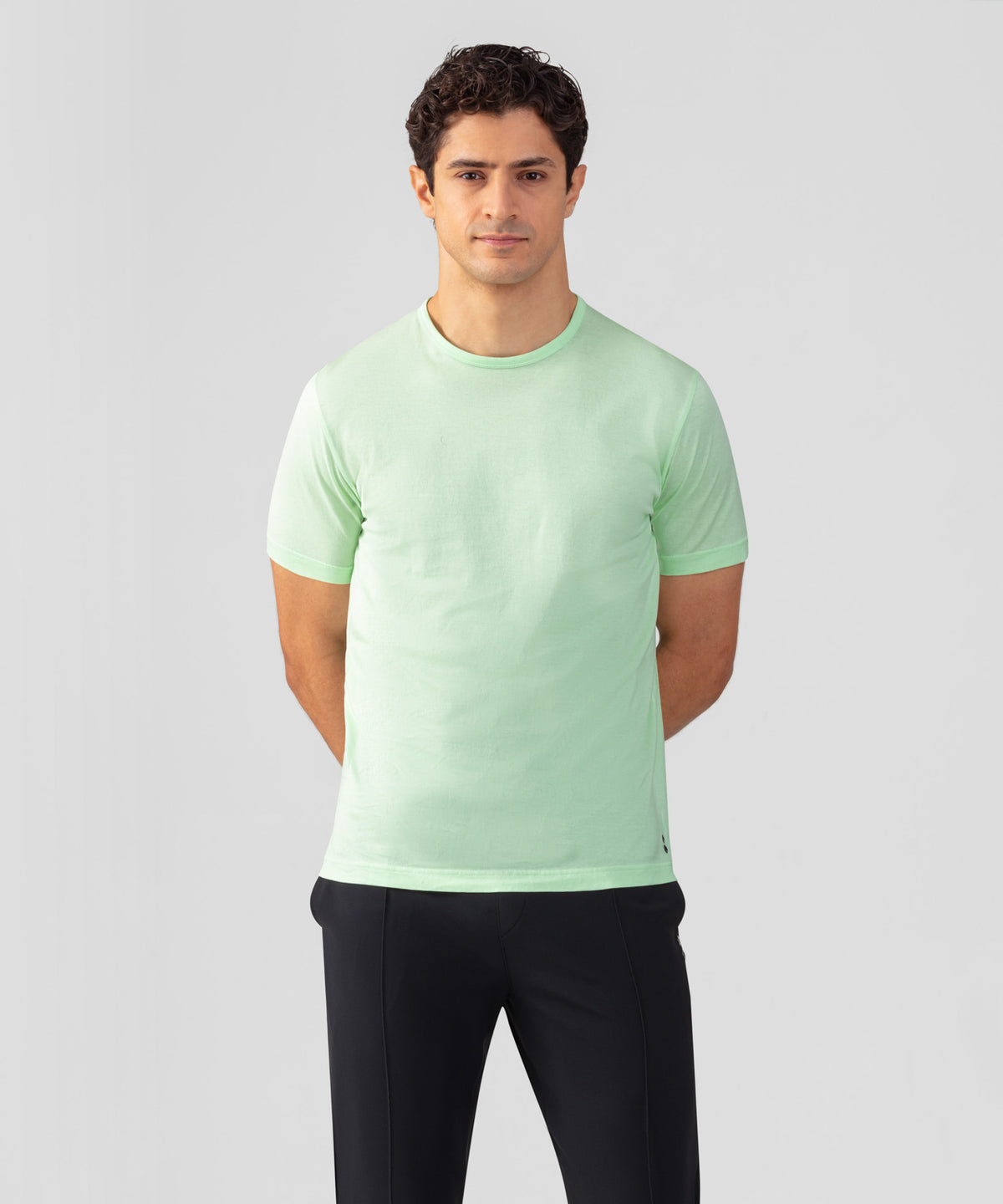 Crew Neck T-Shirt Eyelet Edition: Aloe Vera