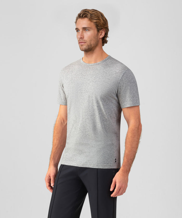 T-shirt Eyelet Edition en coton: Gris chiné