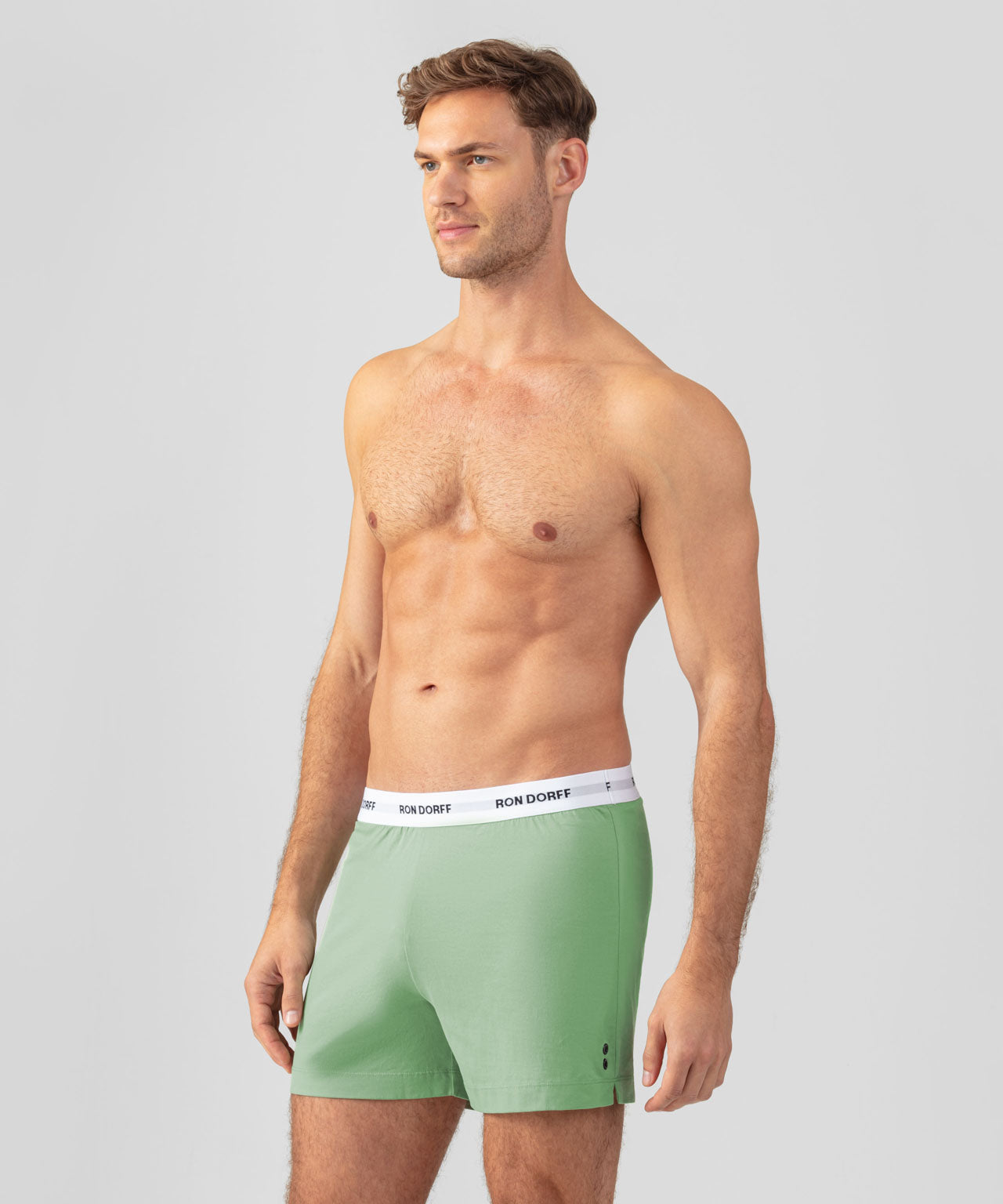 Short de pyjama RON DORFF: Vert clair cactus