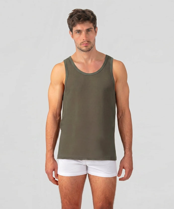 Débardeur en mesh: Vert militaire