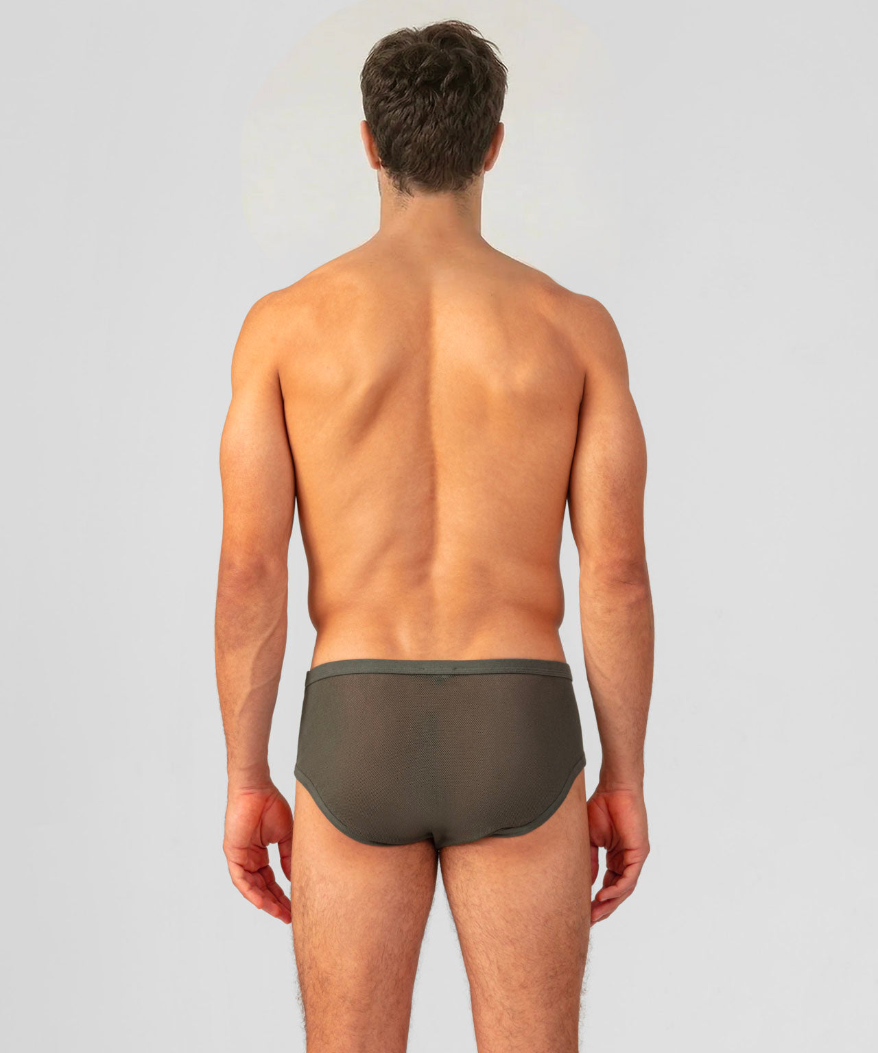 Mesh-Y-Front-Slips: Militärgrün