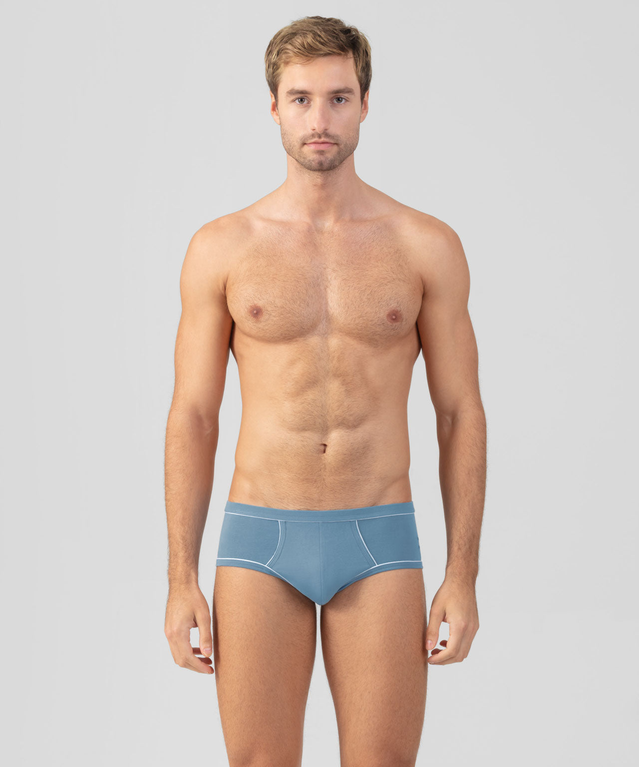 Slip Y-Front avec passepoil: Bleu atlantique